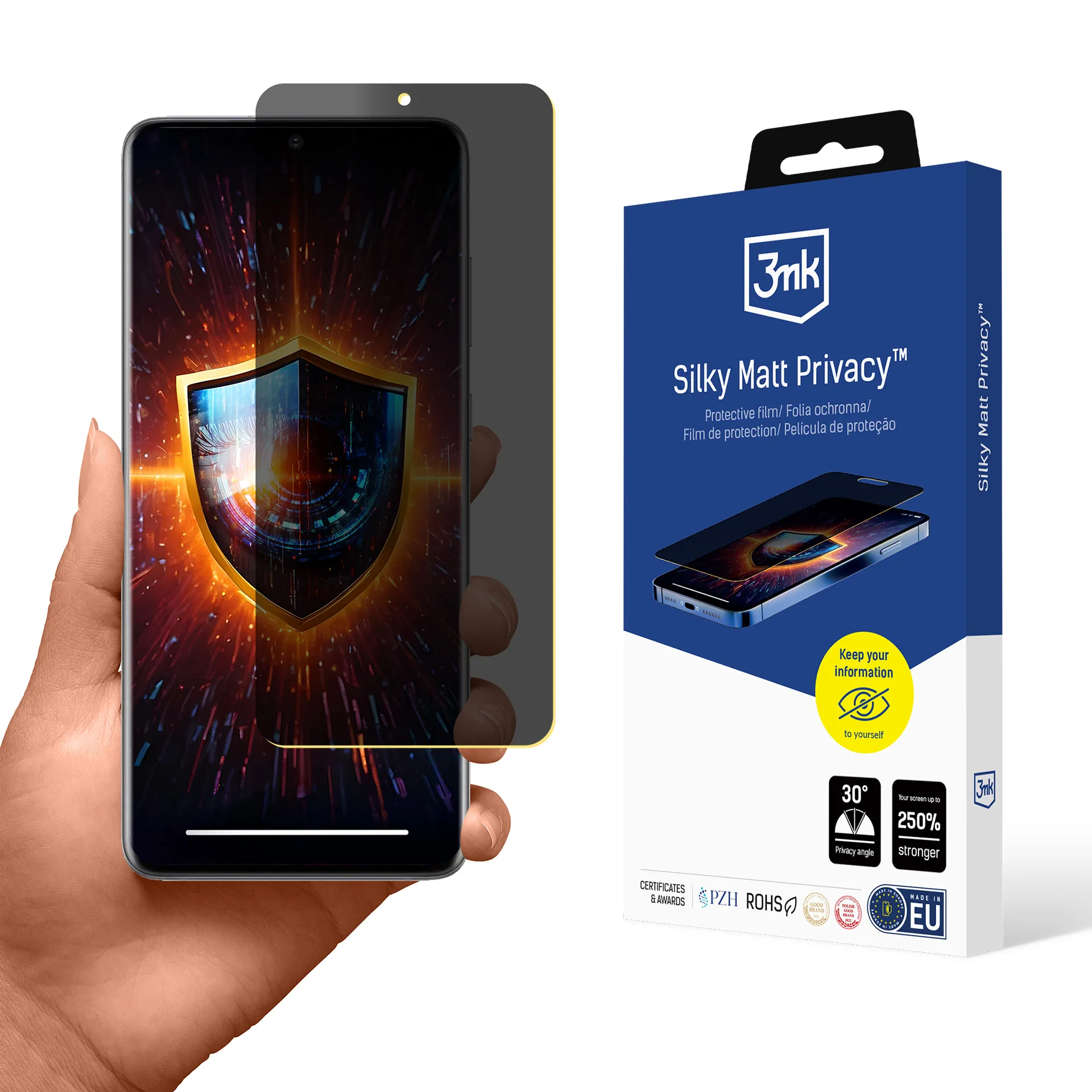 Film anti-espion pour Samsung Galaxy S20+ 5G - 3mk Silky Matt Privacy